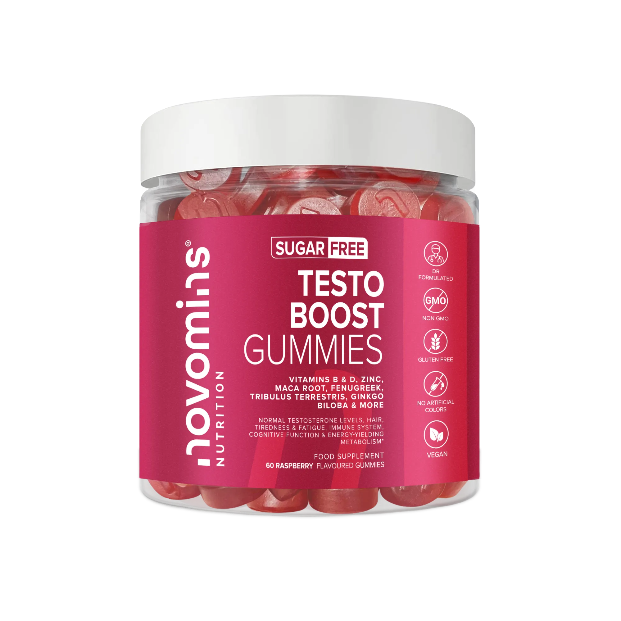 Novomins Testo-Boost Gummies - 60 Pack
