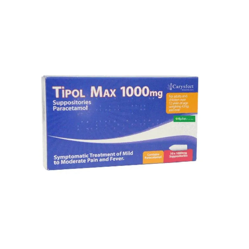 Buy Tipol Paracetamol Suppositories 1000mg Online