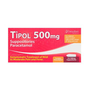 Tipol Paracetamol Suppositories 500mg - 10 Pack