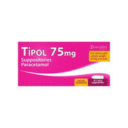 Tipol Paracetamol Suppositories 75mg - 10 Pack