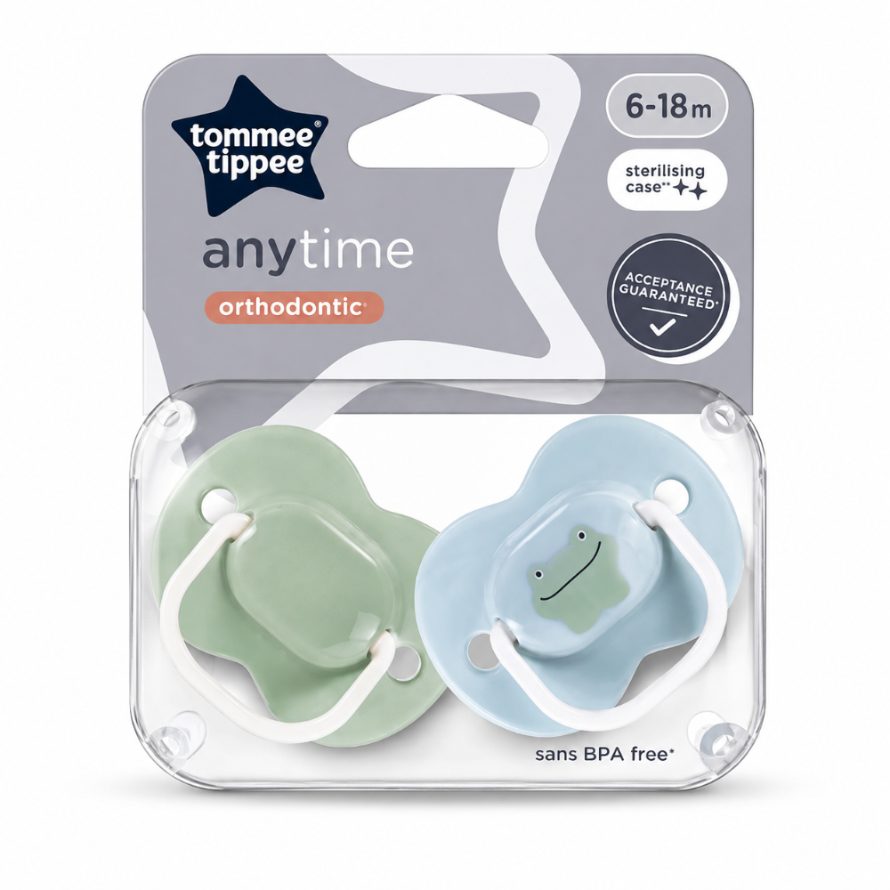 Tommee Tippee Any Time Soother ( 6-18m ) - 2pk