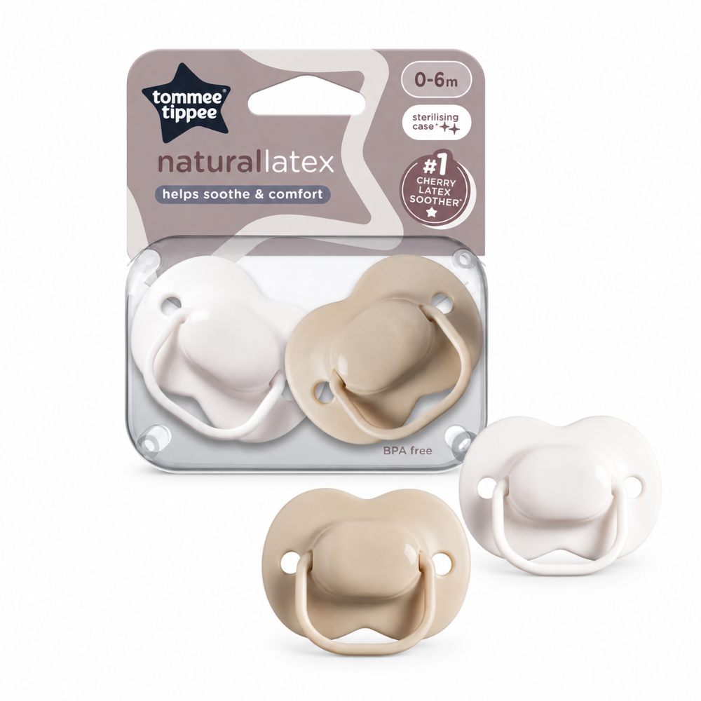 Tommee Tippee Cherry Natural Latex Soother 2pk - ( 0-6m )