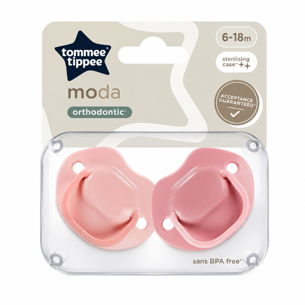 Tommee Tippee Moda Soothers ( 6-18m ) - 2pk