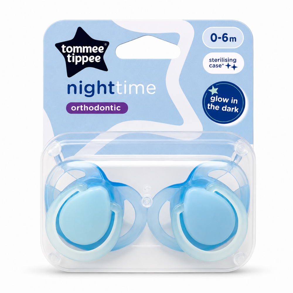 Tommee Tippee Night Time Soother ( 0-6m ) - 2pk