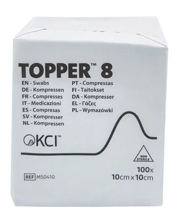 Topper 8 Non Sterile Swabs 10cm x 10cm - 100 Pack
