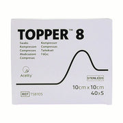 Topper 8 Sterile Swabs 10cm x 10cm - 5 x 40 swabs