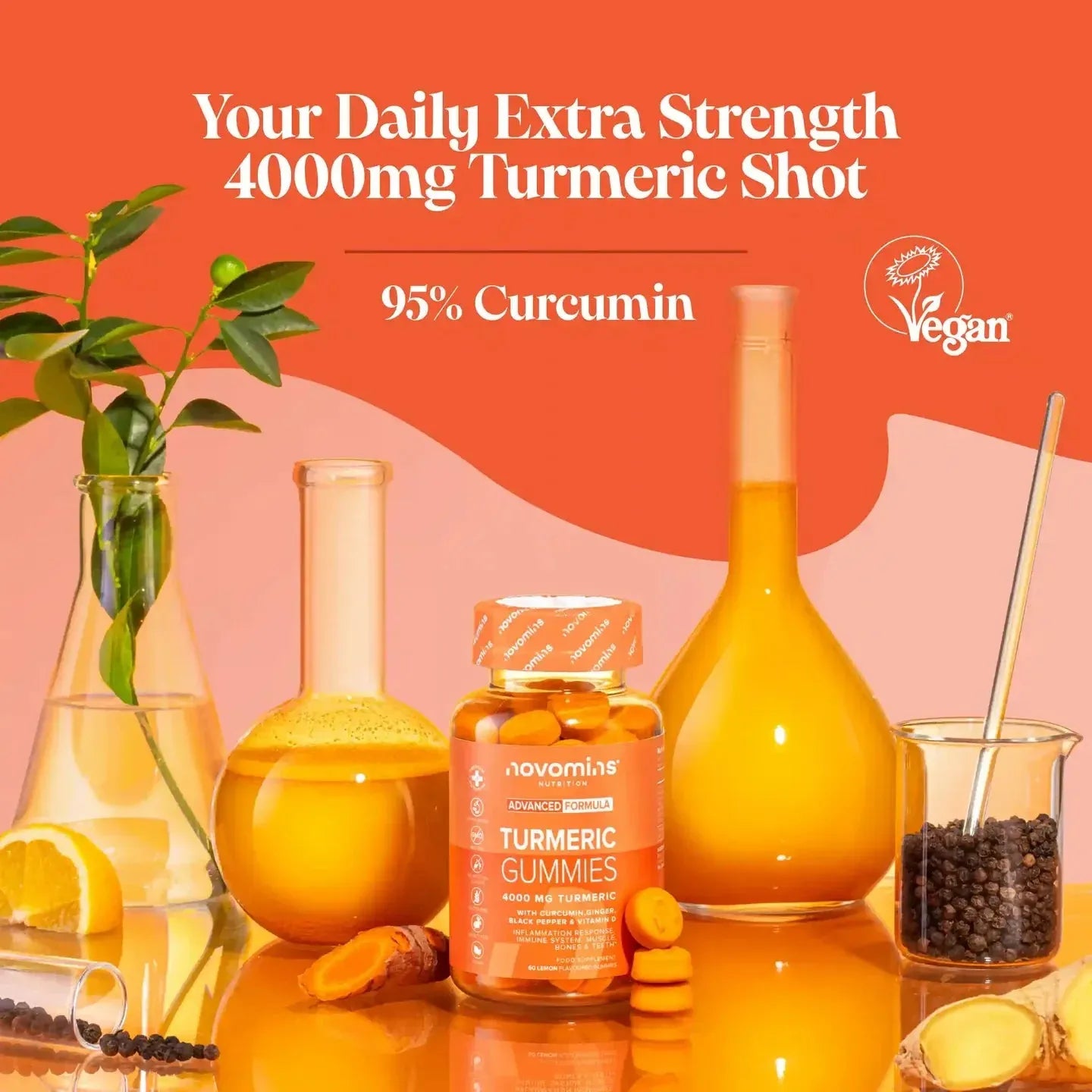Novomins Turmeric Gummies - 60 Pack
