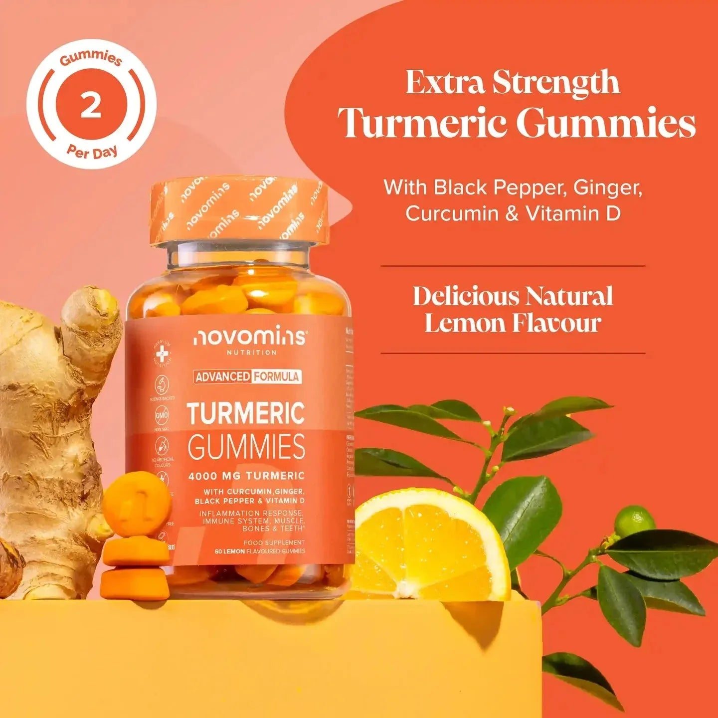 Novomins Turmeric Gummies - 60 Pack