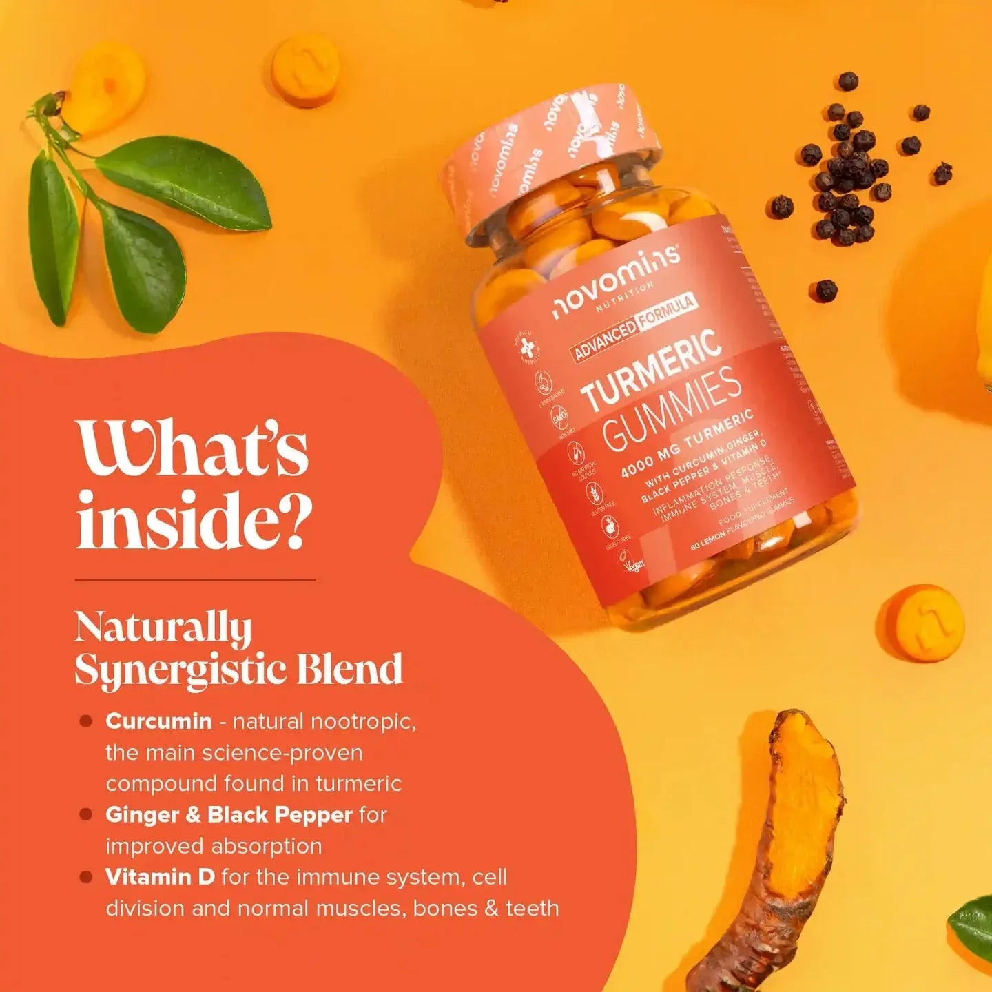 Novomins Turmeric Gummies - 60 Pack