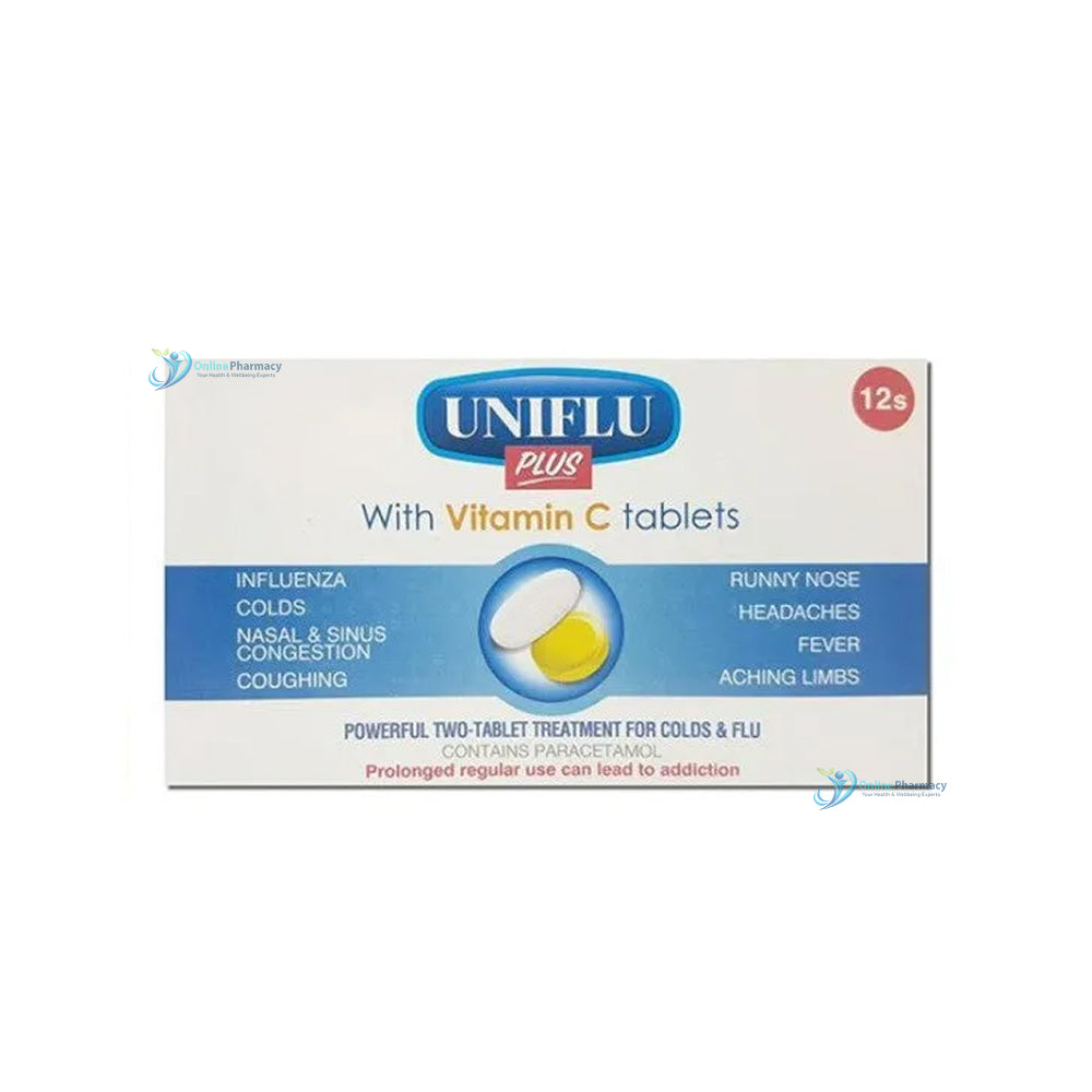 Uniflu Plus Tablets with Vitamin C - 12/24 Pack