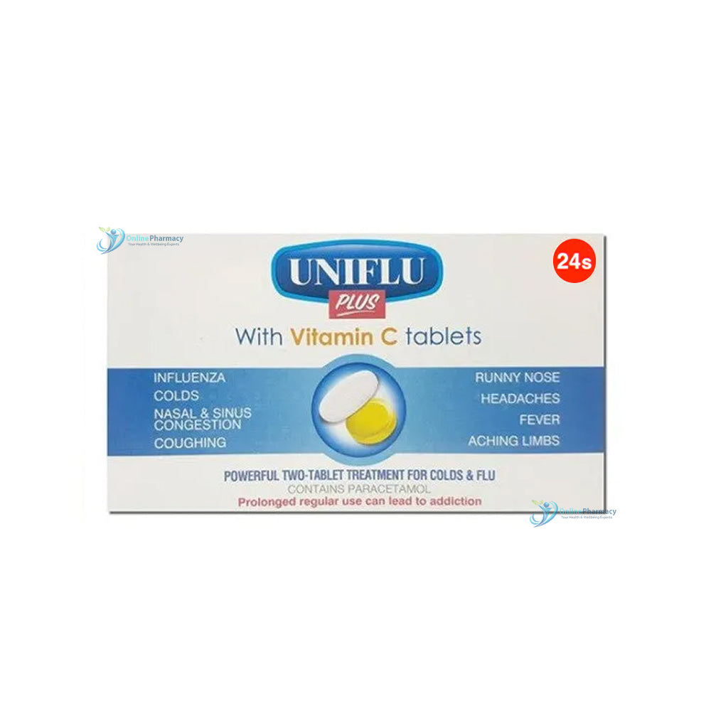 Uniflu Plus Tablets with Vitamin C - 12/24 Pack
