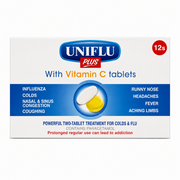 Uniflu Plus Tablets with Vitamin C 12 Pack