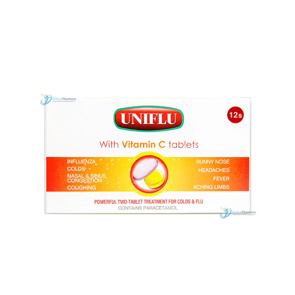 Uniflu Tablets with Vitamin C - 12/24 Pack