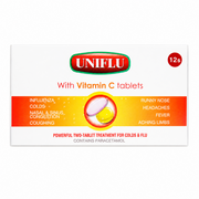 Uniflu Tablets with Vitamin C - 12 Pack