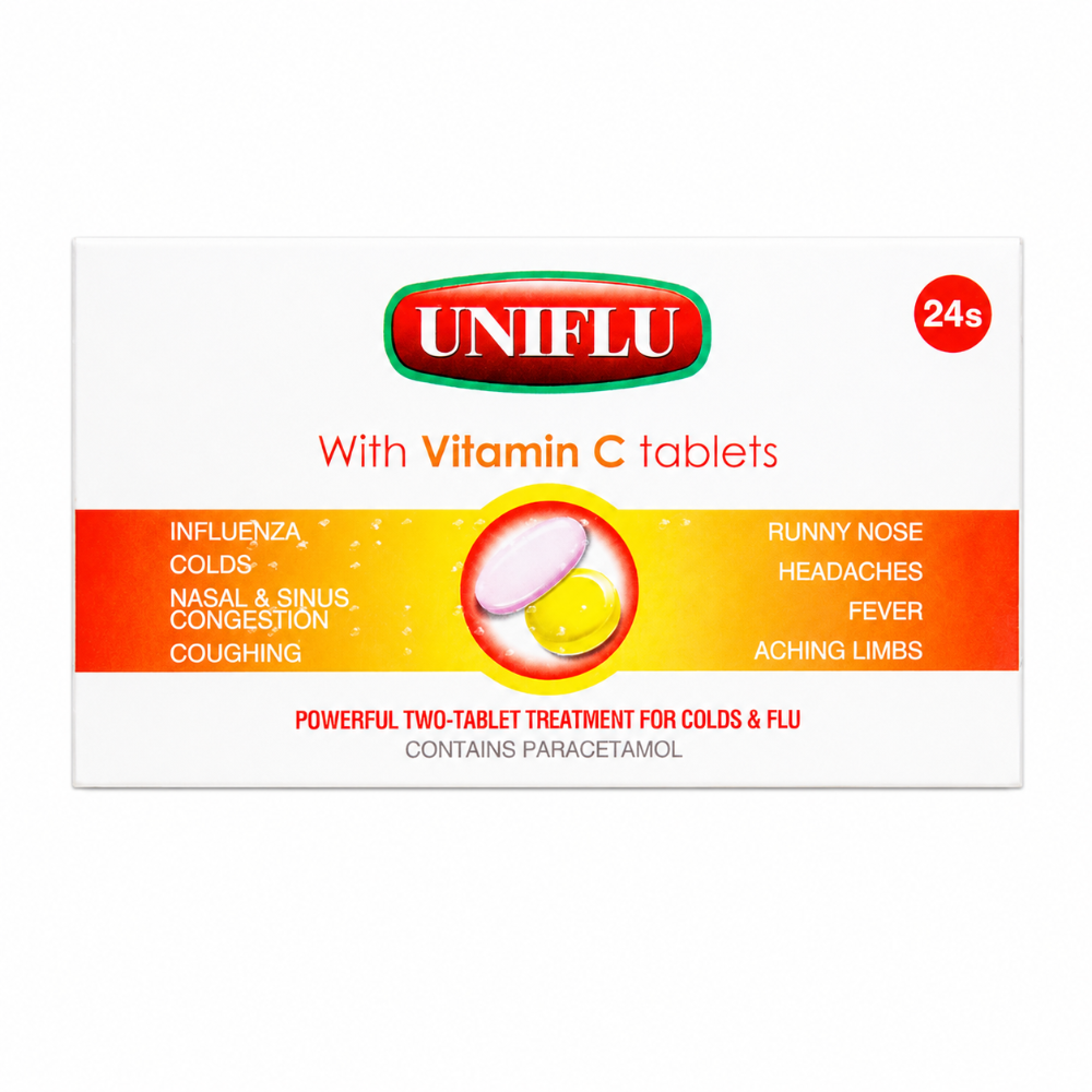 Uniflu Tablets with Vitamin C - 24 Pack