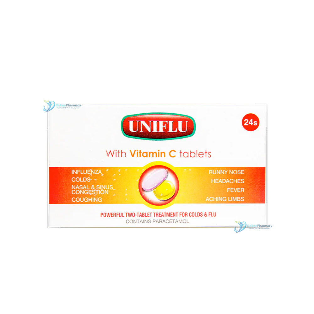 Uniflu Tablets with Vitamin C - 12/24 Pack