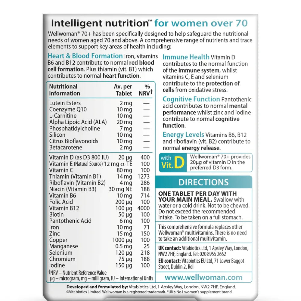 Wellwoman 70+ Multivitamins - 30 Tabs