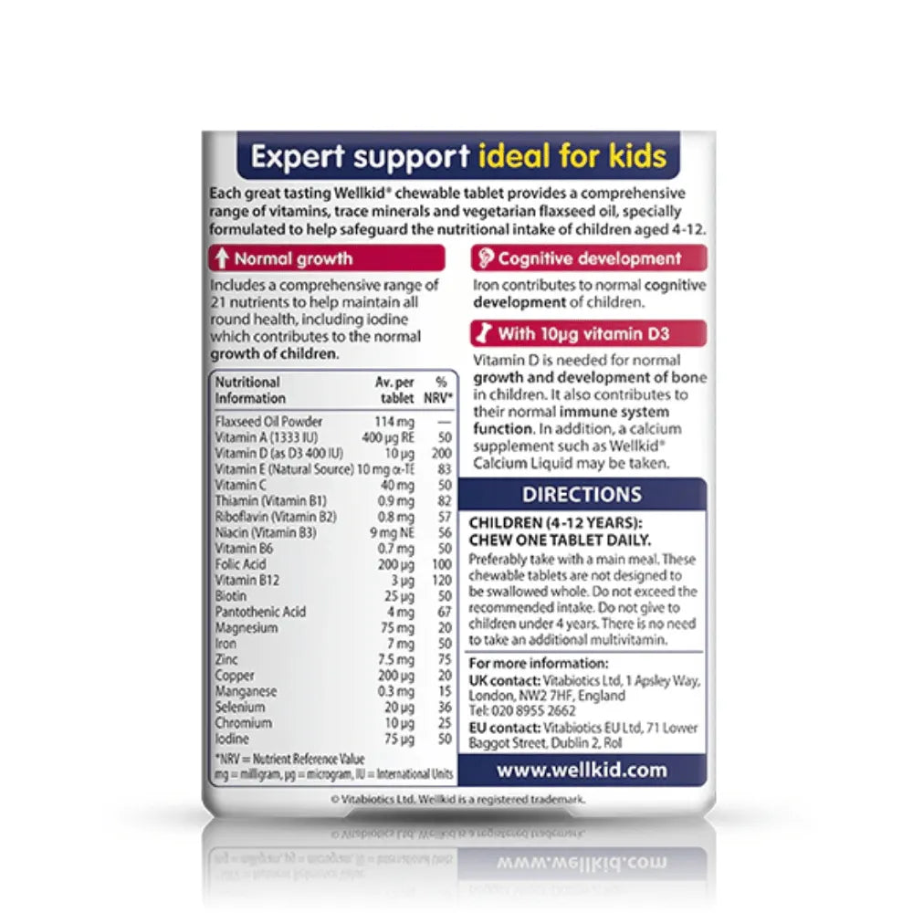 Vitabiotics WellKid Chewable - 30 Tablets