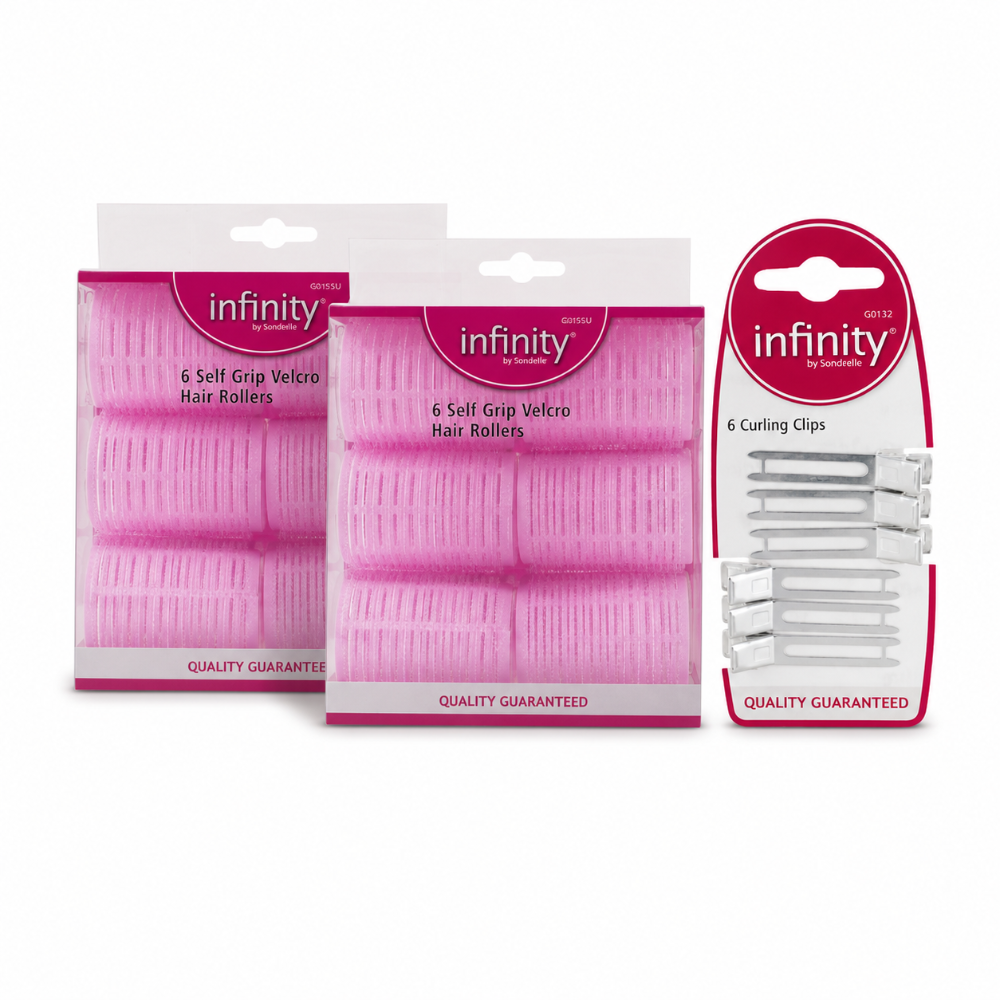 Velcro Hair Rollers & Clips Bundle
