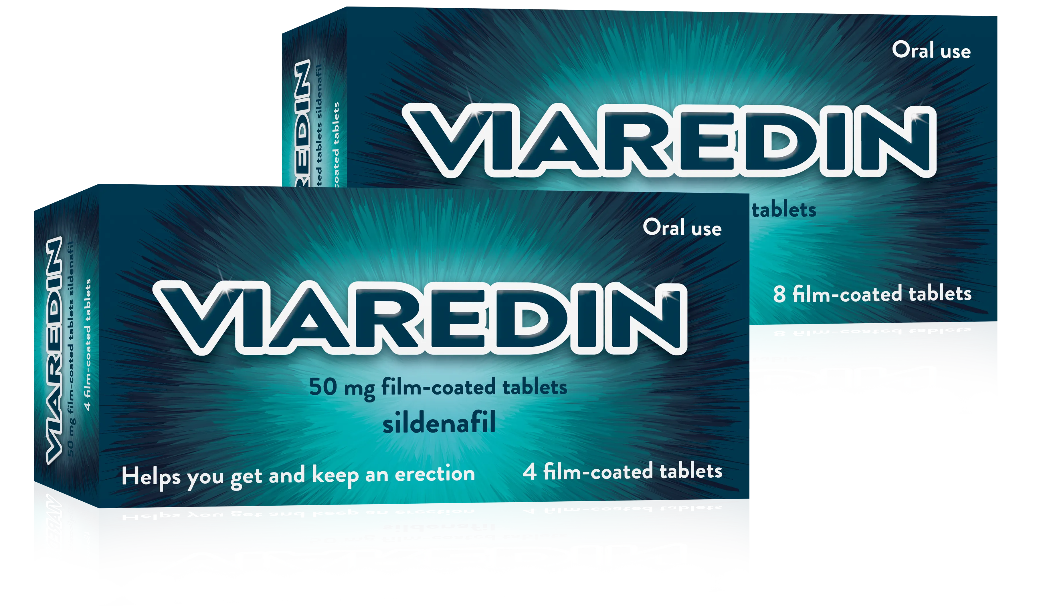 Viaredin (Sildenafil) 50mg Tablets - 4/8 Pack
