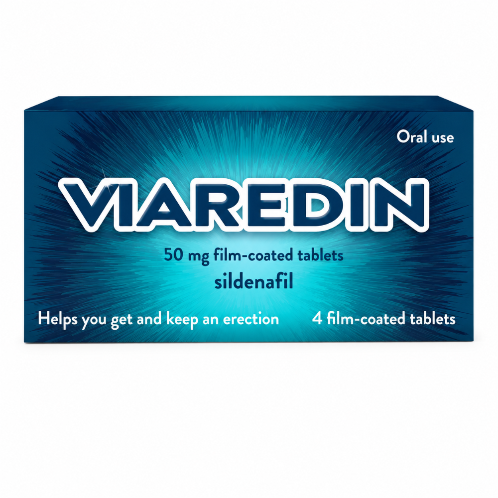 Viaredin (Sildenafil) 50mg Tablets - 4 Pack