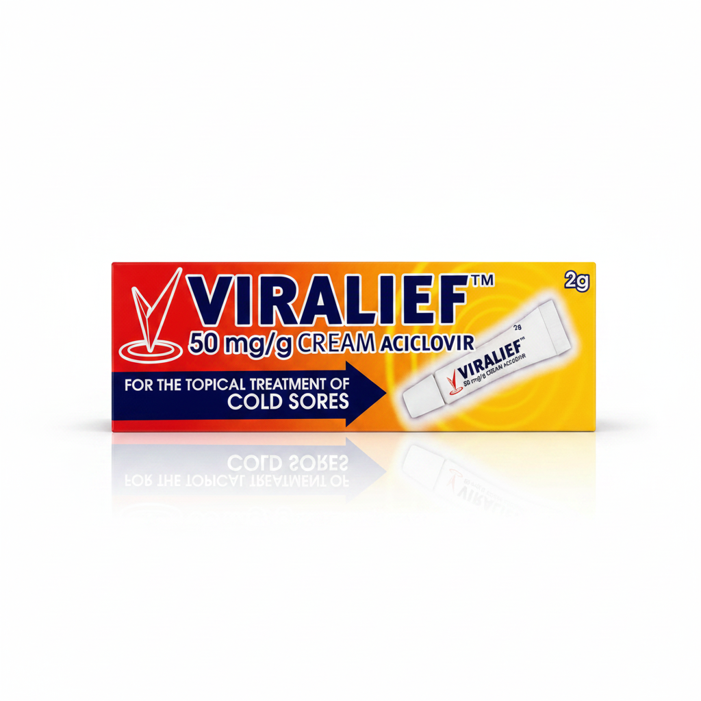 Viralief 5% (Aciclovir) Cold Sore Cream - 2g