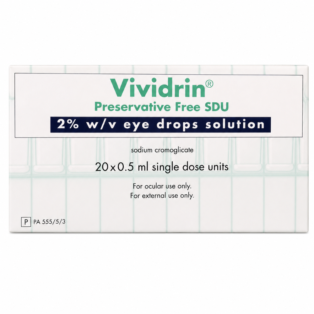 Vividrin Single Dose Unit Sterile Eye Drops - 20 Pack
