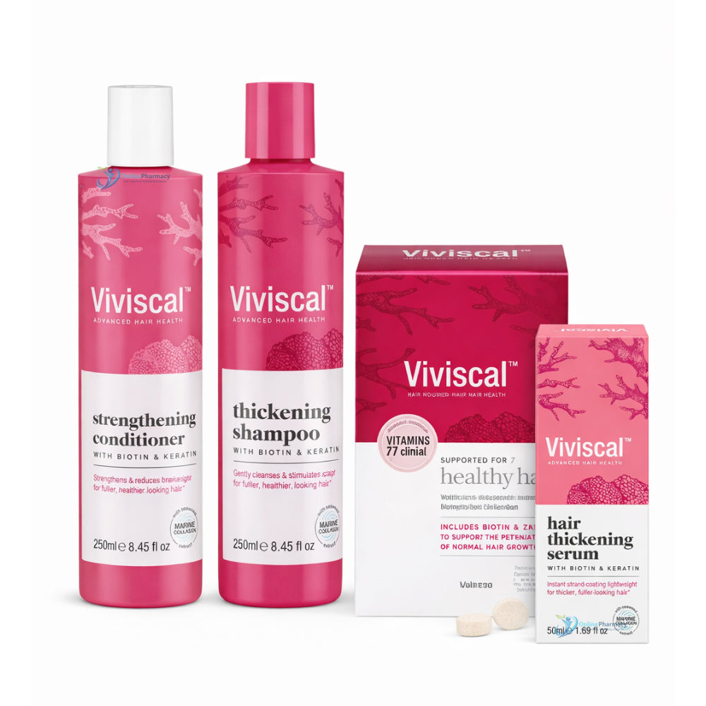 Viviscal Supplement, Shampoo, Conditioner & Serum Bundle