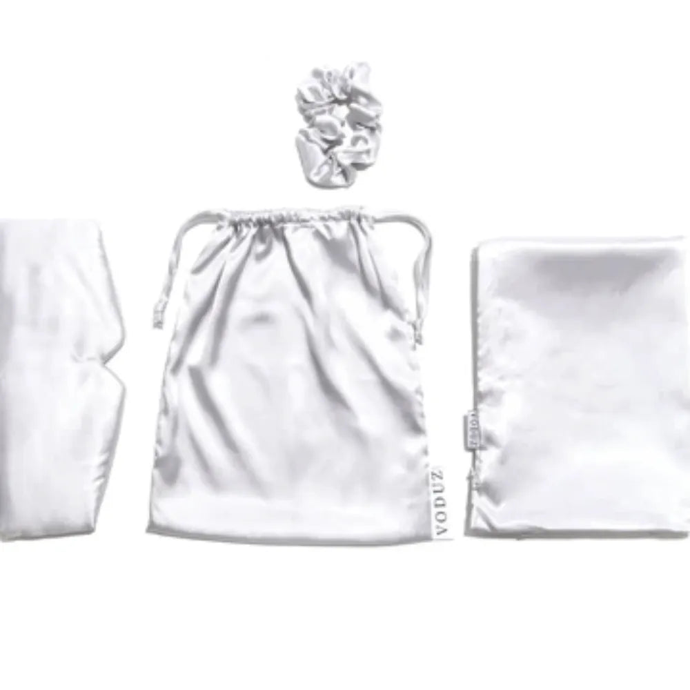 Voduz Slumber Satin White Sleep Set