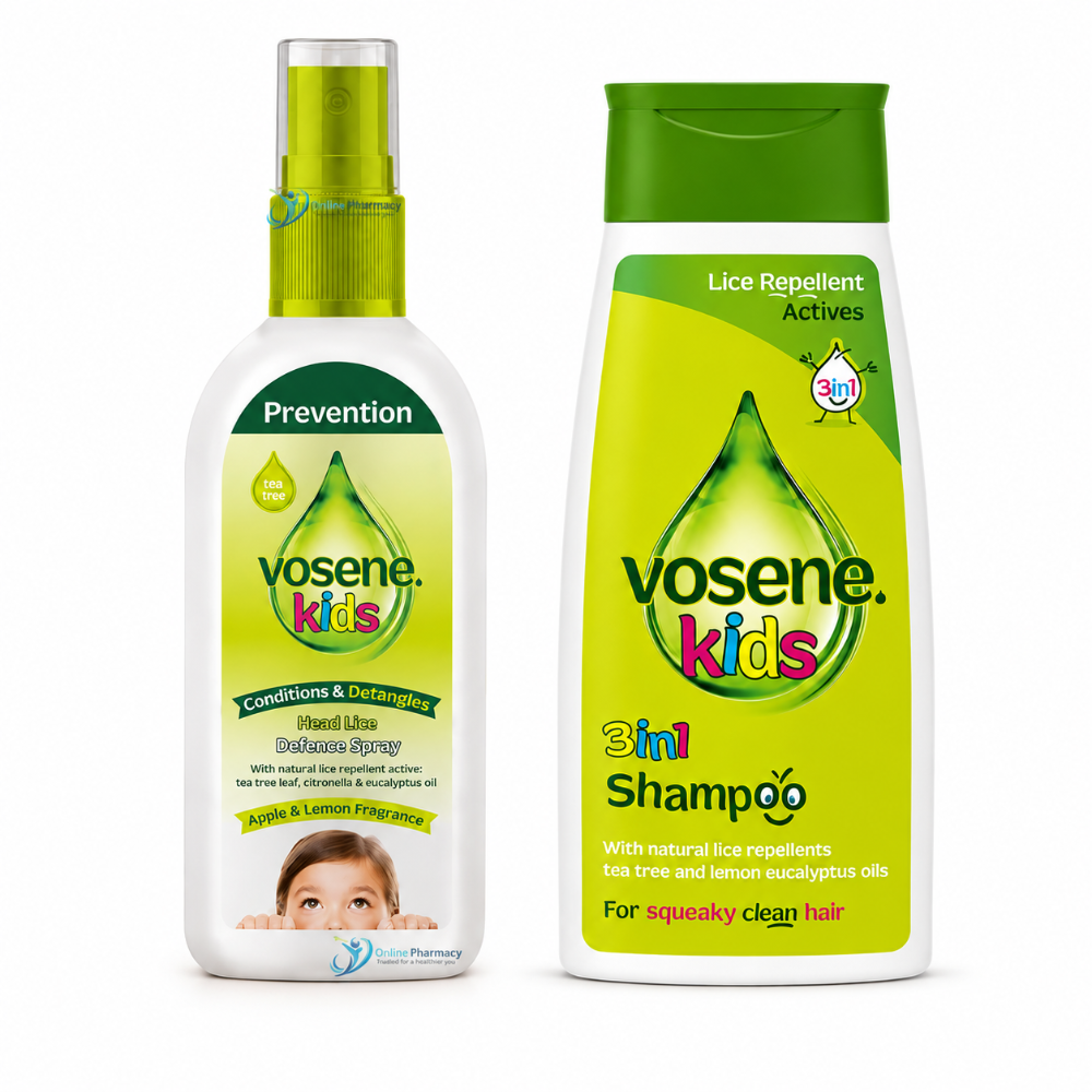 Vosene Kids Head Lice Defence Spray & Shampoo Bundle