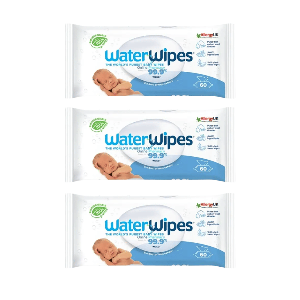 WaterWipes Biodegradable Baby Wipes 60 Wipes x 3 Pack