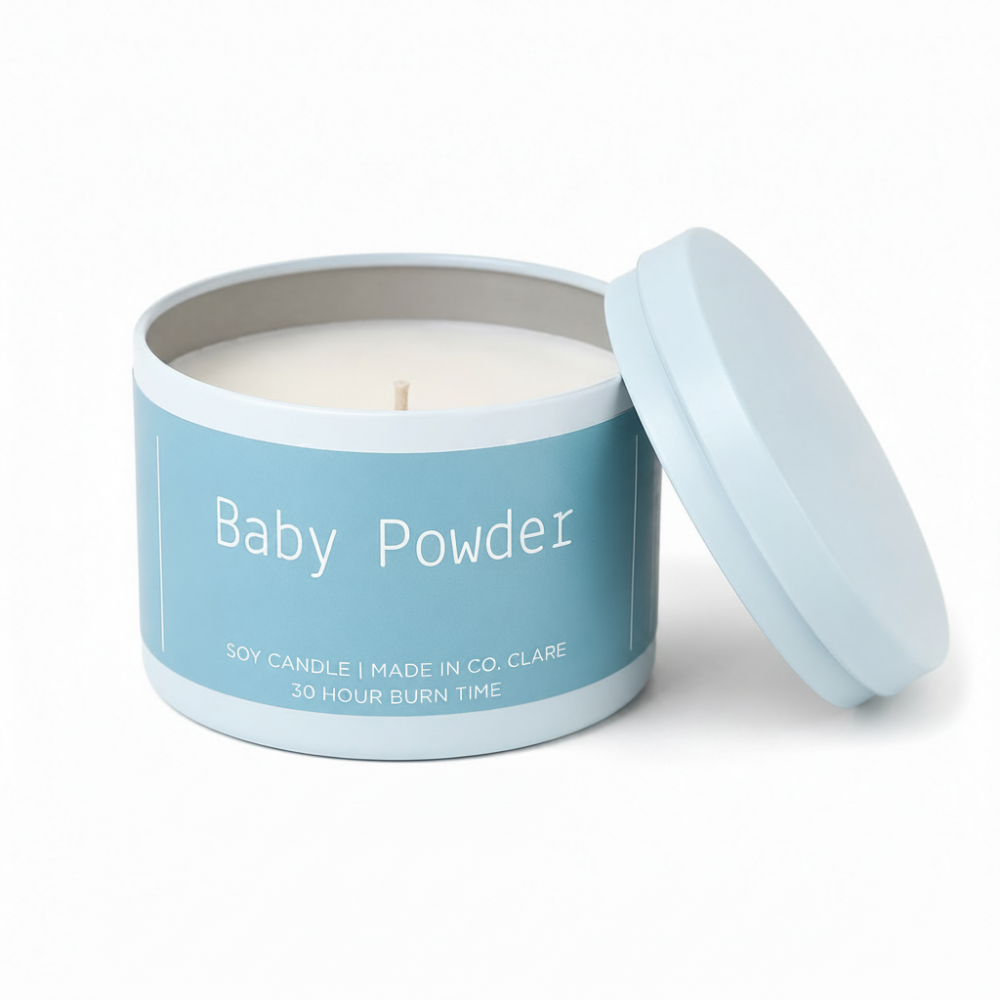 Wix & Wax Candle Tin Baby Powder