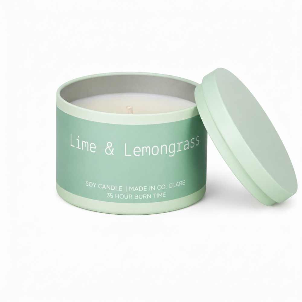 Wix & Wax Candle Tin Lime & Lemongrass
