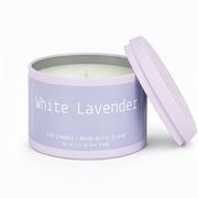 Wix & Wax Candle Tin White Lavender