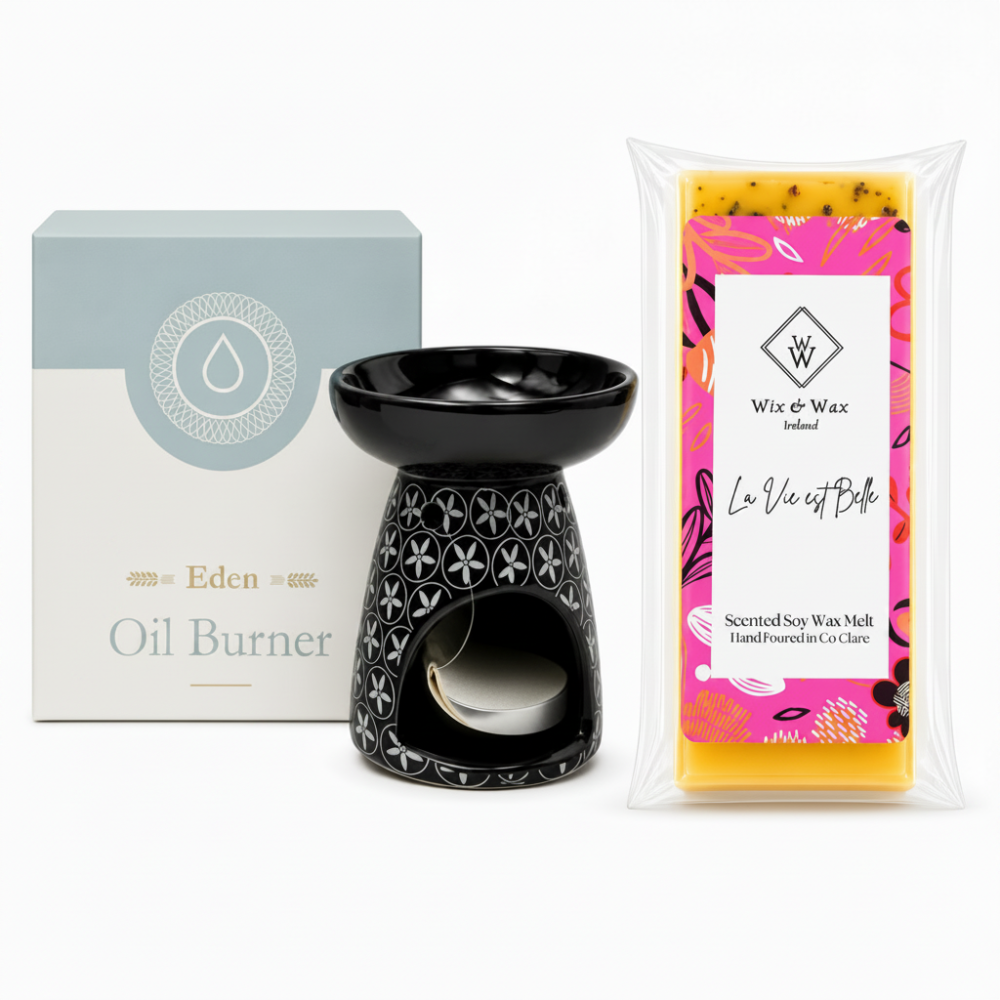 Wix & Wax La Vie Est Belle Flower Burner Gift Set