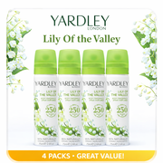 Yardley Lily Of The Valley Body Spray Bundle 4x 75ml