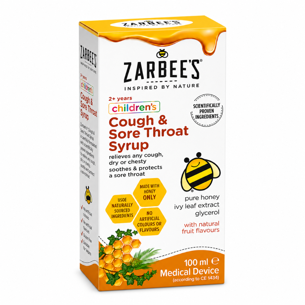 ZARBEES Childrens Cough & Sore Throat Syrup - 100ml