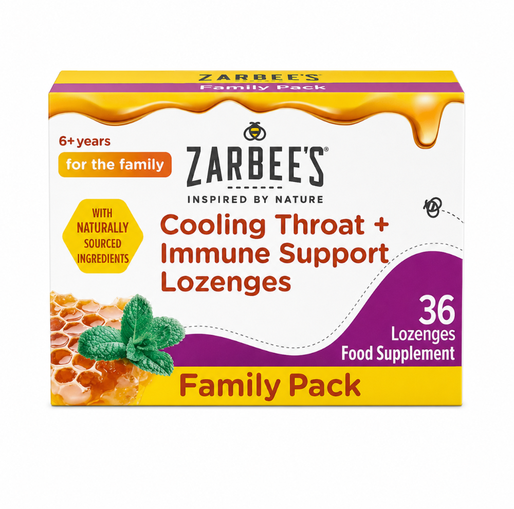 ZARBEES Cooling Throat + Immune Support Lozenges - 36 Pack