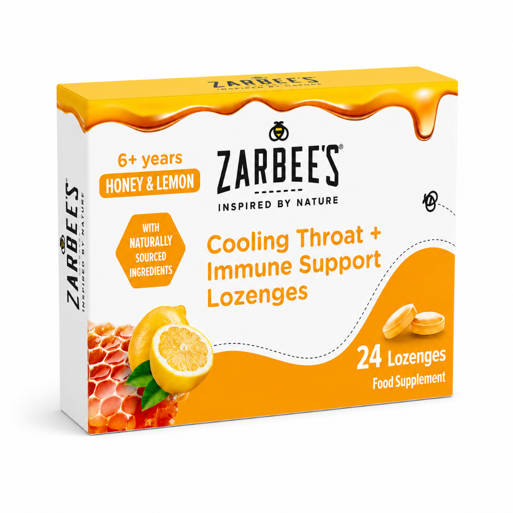Zarbee’s Cooling Throat + Immune Support Lozenges Honey & Lemon - 24 Pack