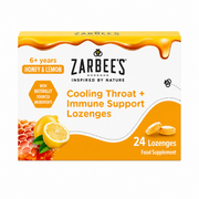 Zarbee’s Cooling Throat + Immune Support Lozenges Honey & Lemon - 24 Pack
