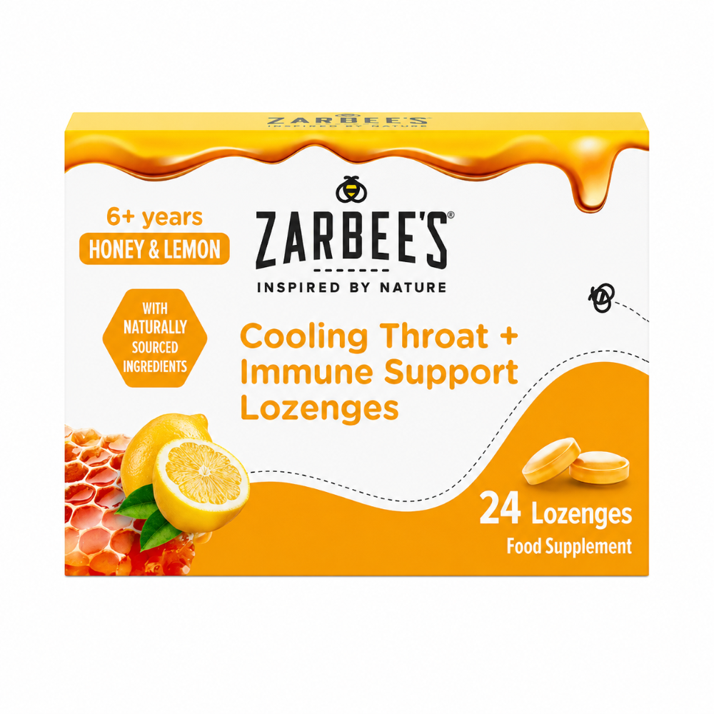 Zarbee’s Cooling Throat + Immune Support Lozenges Honey & Lemon - 24 Pack