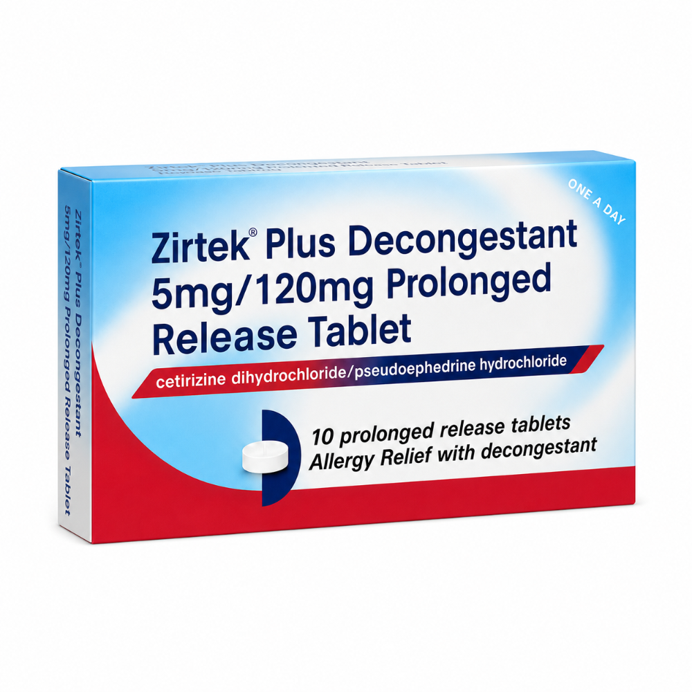 Zirtek Plus Decongestant Tablets - 6 Pack