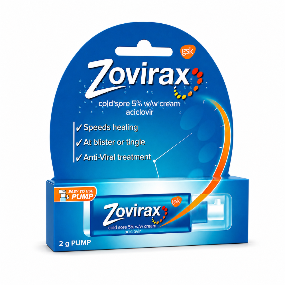 Zovirax Cold Sore Cream Pump - 2g