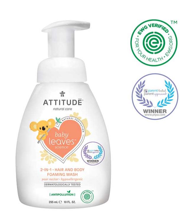 Attitude Pear Nectar Baby Shampoo and Foaming Body Wash - 295ml