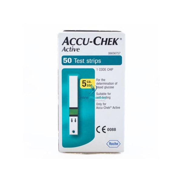 Accu - Chek Active Blood Glucose Test Strips - 50 Pack