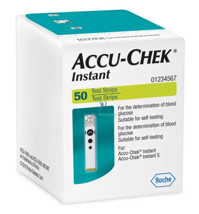 Accu-Chek Instant Blood Glucose Test Strips - 50 Pack