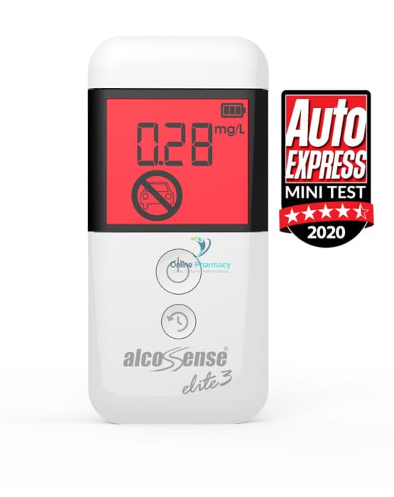 AlcoSense Elite 3 Breathalyzer - Alcohol Detection Breathalyser - OnlinePharmacy