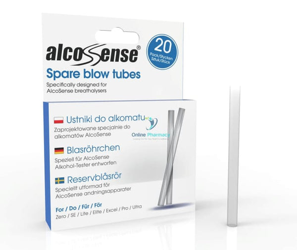 AlcoSense Spare Blow Tubes - 20 Pack - OnlinePharmacy