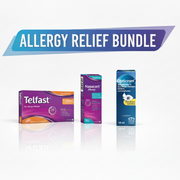 Nasacort Spray, Opticrom Allergy Eye Drops and Telfast Allergy 120mg 30 Pack Bundle