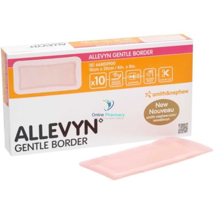 Allevyn Gentle Border Dressing 10Cm X 20Cm - 10 Pack Dressings